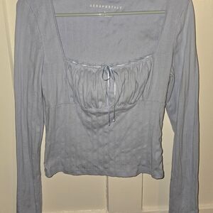 Aeropostale Women's Light Blue‎ Long Sleeve Top